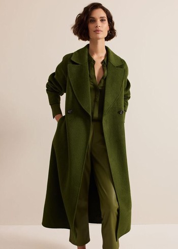 Phase Eight Darcy Double Faced Wool Coats Green USA | 5847901-UO